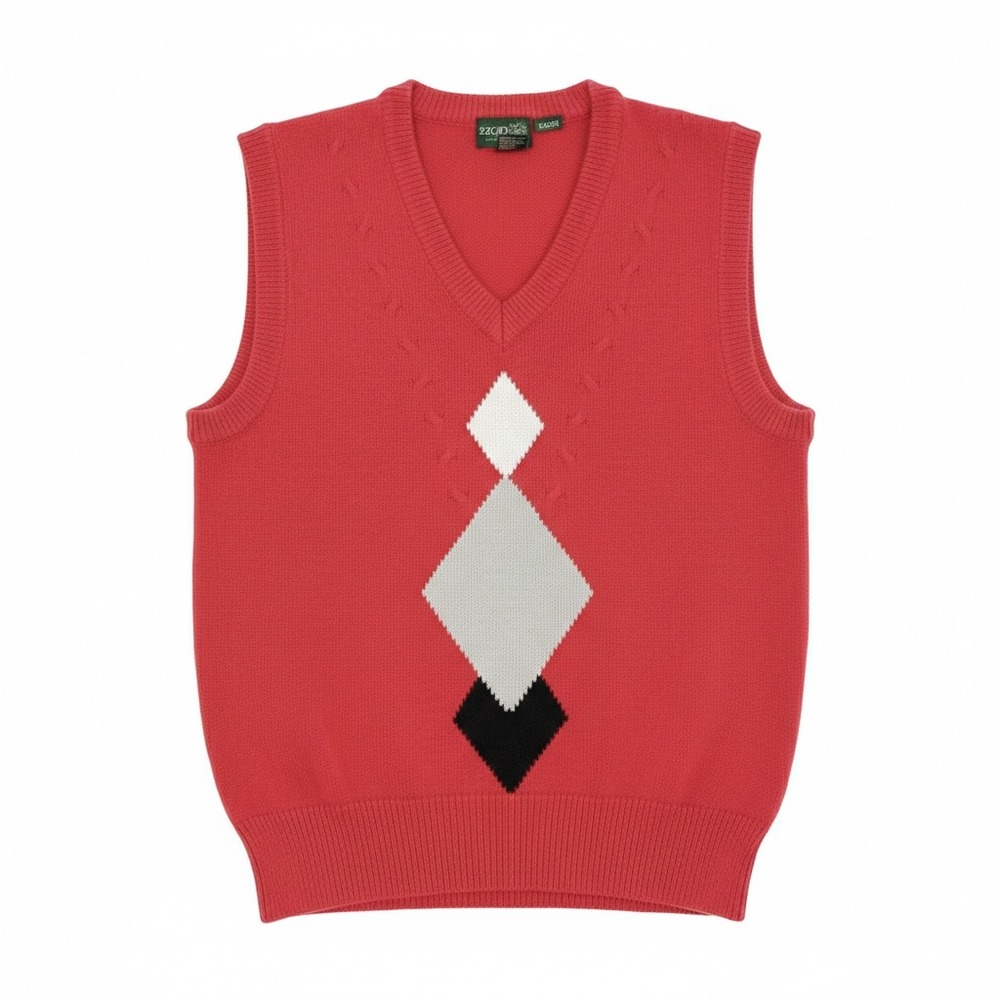 IZOD Club Vtg Argyle Sweater Vest‎ Sz S Academia Business Casual Grandpacore